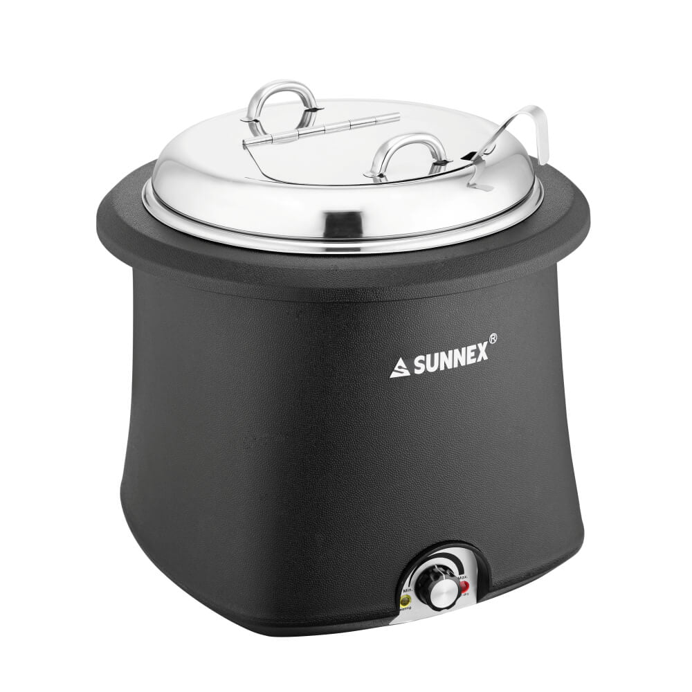 Electric Soup Warmer Stainless Steel Cover Black (Galena Series)