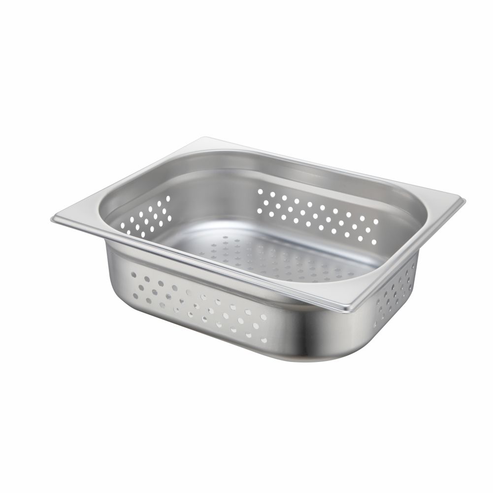 1-2 Size Stainless Steel Gastronorm Large Perforated Pan(C2 Series), anti-jamming, 325x265x100mm, thickness 0.6mm, 7.0L7.4u.s.qt-C22100PL