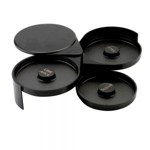 3-Tier Glass Rimmer with a Black Sponge