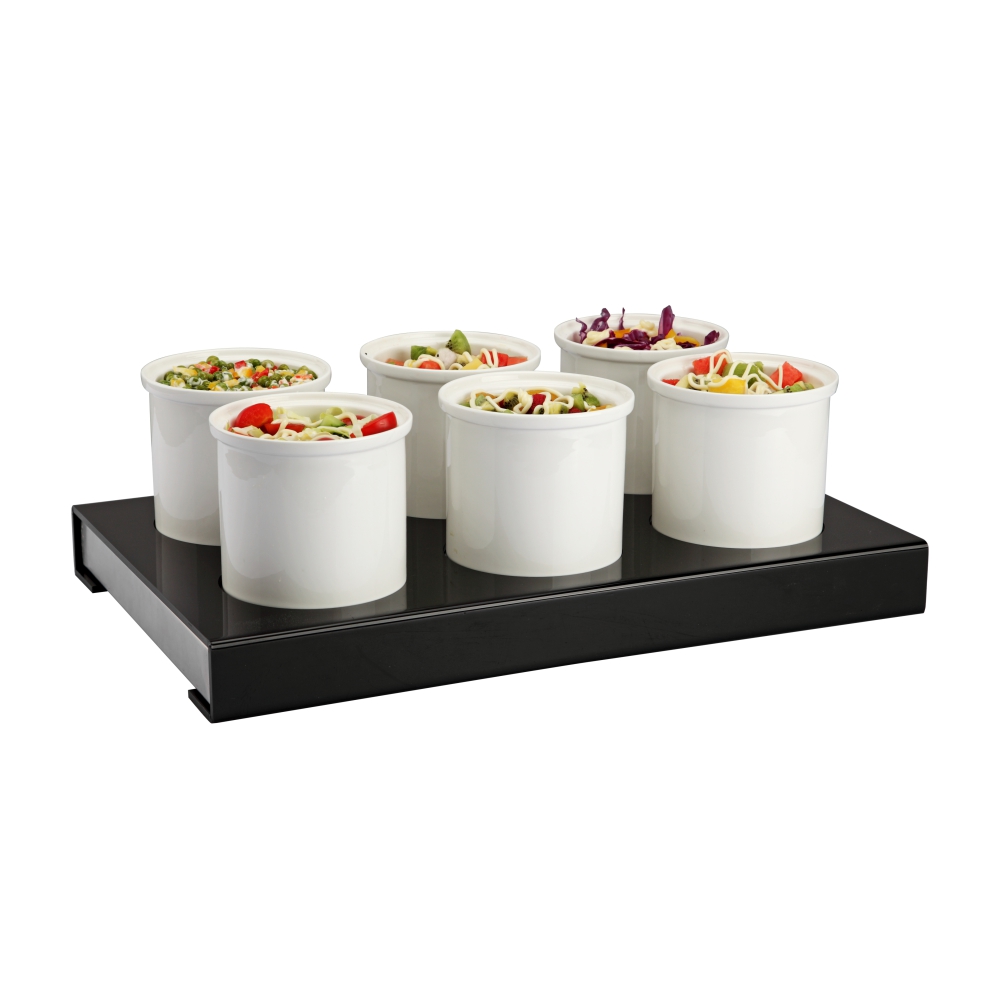 Arylic Frame, Stainless Steel Cooling Pack and 6pcs Porcelain Pots