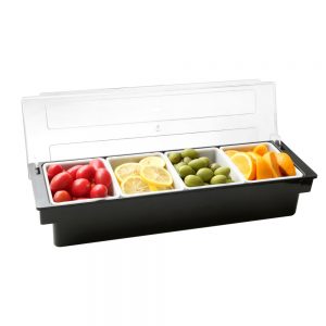 Condiment Dispenser with 4 Compartment Holder-MCH-4