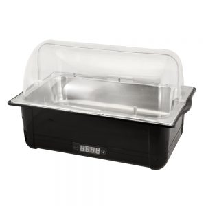Full Size 13.5L Electric Chafer with Polycarbonate Roll Top Cover (Livigno Series)-X86087