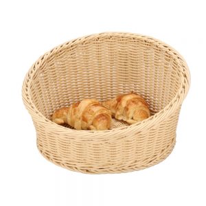 Heavy Duty Polypropylene Rattan Basket, 36cm, Beige (C06 Series)