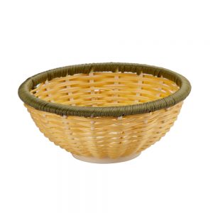 Heavy Duty Polypropylene Rattan Basket, Rectangular, 41.5x28x6.5cm, Beige (C05 Series)