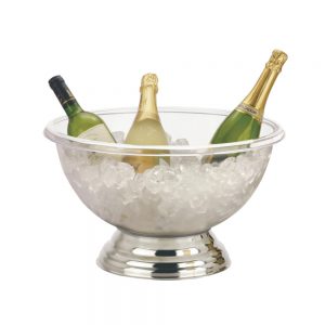 Polycarbonate Punch Bowl with Stainless Steel Base, 15.0L, 44cm