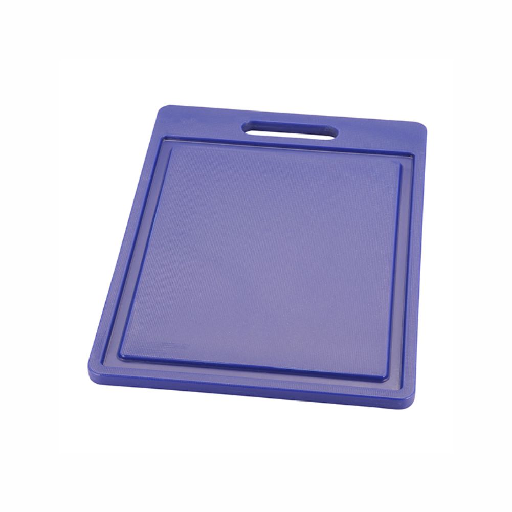 Polypropylene Chopping Board With Handle And Groove(6212C series), 35x25x1.2cm / 14x10x0.5inch, DARK Blue