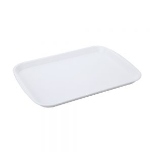 Polypropylene Fast Food Tray with Side Handles 36.5cmx27cm/14.5inchx10.5inch (White)