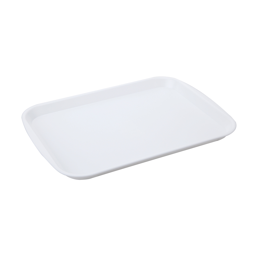 Polypropylene Fast Food Tray with Side Handles 36.5cmx27cm/14.5inchx10.5inch (White)