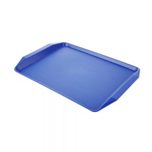 Polypropylene Fast Food Tray with Side Handles 43.5cmx30.5cm/17inchx12inch (Blue)