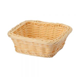 Polypropylene Rattan Basket 176x162x65mm GN 1/6 Size Beige (C04 Range)