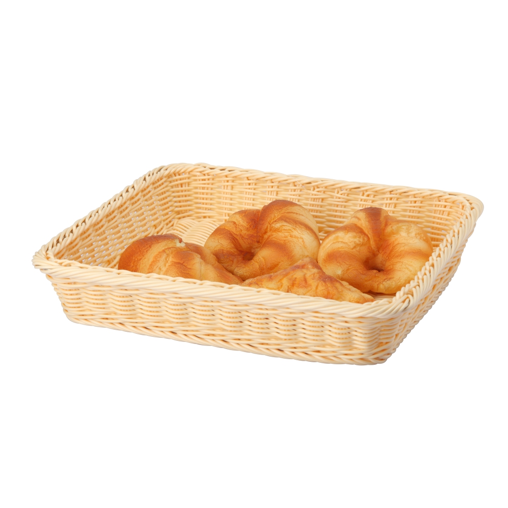 Polypropylene Rattan Basket 325x265x65mm GN 2/3 Size Beige (C04 Range)