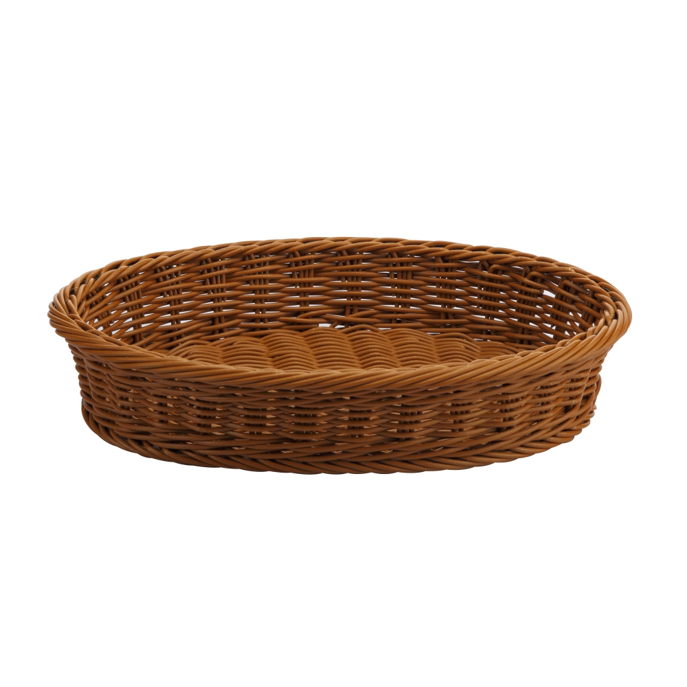 Polypropylene Rattan Basket 33.5x23x6.5cmOval Dark Brown (C04 Range)