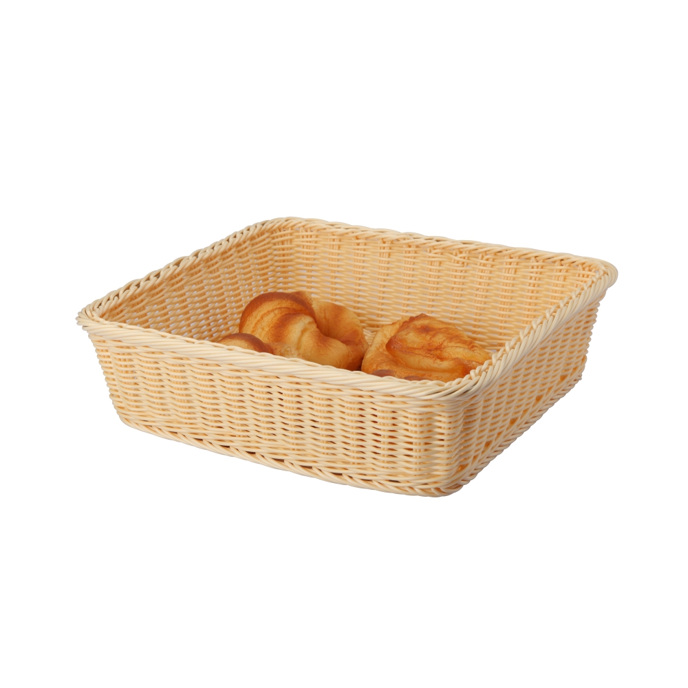 Polypropylene Rattan Basket 355x325x100mm GN 2/3 Size Beige (C04 Range)