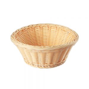 Polypropylene Rattan Basket dia.18.5x7.5cm Round Beige (C04 Range)