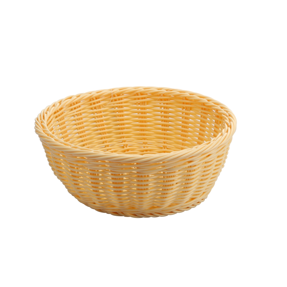 Polypropylene Rattan Basket dia.29x7cm Round Beige (C04 Range)
