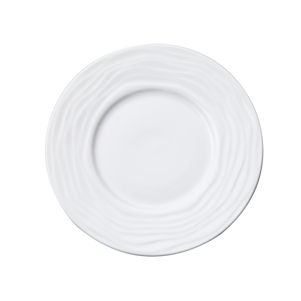 Porcelain Plate, 19.0cm/7.5inch (Well-Wave Series)