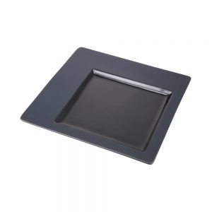 Porcelain Square Display Plate, 30cm/12inch (Black)