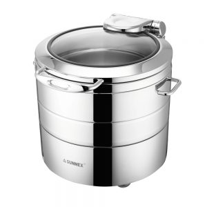 Round 10L Stainless Steel Soup Station with Full Base (Sicily Series)