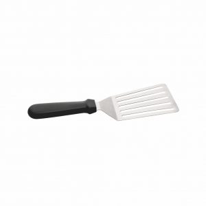 Stainless Steel Flexible Slotted Turner 10 x 8cm Blade with Black Plastic Handle (MPH series)