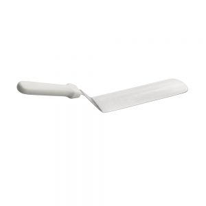 Stainless Steel Flexible Turner 20 x 8cm Blade with White Plastic Handle (MPH series)