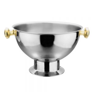 Stainless Steel Punch Bowl with Titanium Plated Handles, 13.5L, 36cm