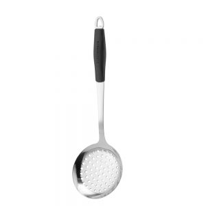 Stainless Steel Skimmer with Black Silicone Handle-M445KK