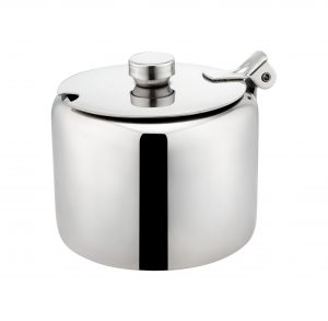 0.28L/10.0fl oz Stainless Steel Sugar Bowl With Hinged Lid