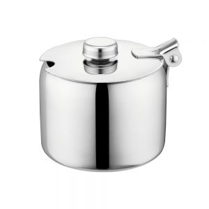 0.2L/7.0fl oz Stainless Steel Sugar Bowl With Hinged Lid