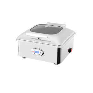 2/3 Size 5.5L Stainless Steel Electric Chafer with Digital Temperature Display (Venice Series)-W35521