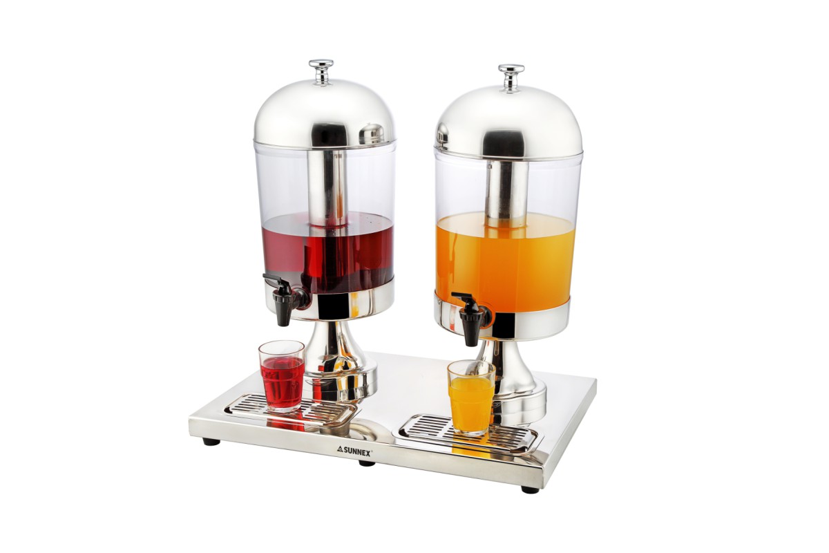 8.0L x 2 Stainless Steel Juice Dispenser-X23688TX2-Articles 8.0L x 2 Stainless Steel Juice Dispenser-X23688TX2-Articles