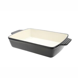 Cast Iron Rectangular Dish, 28.5x20cm (Black)-MCST28K